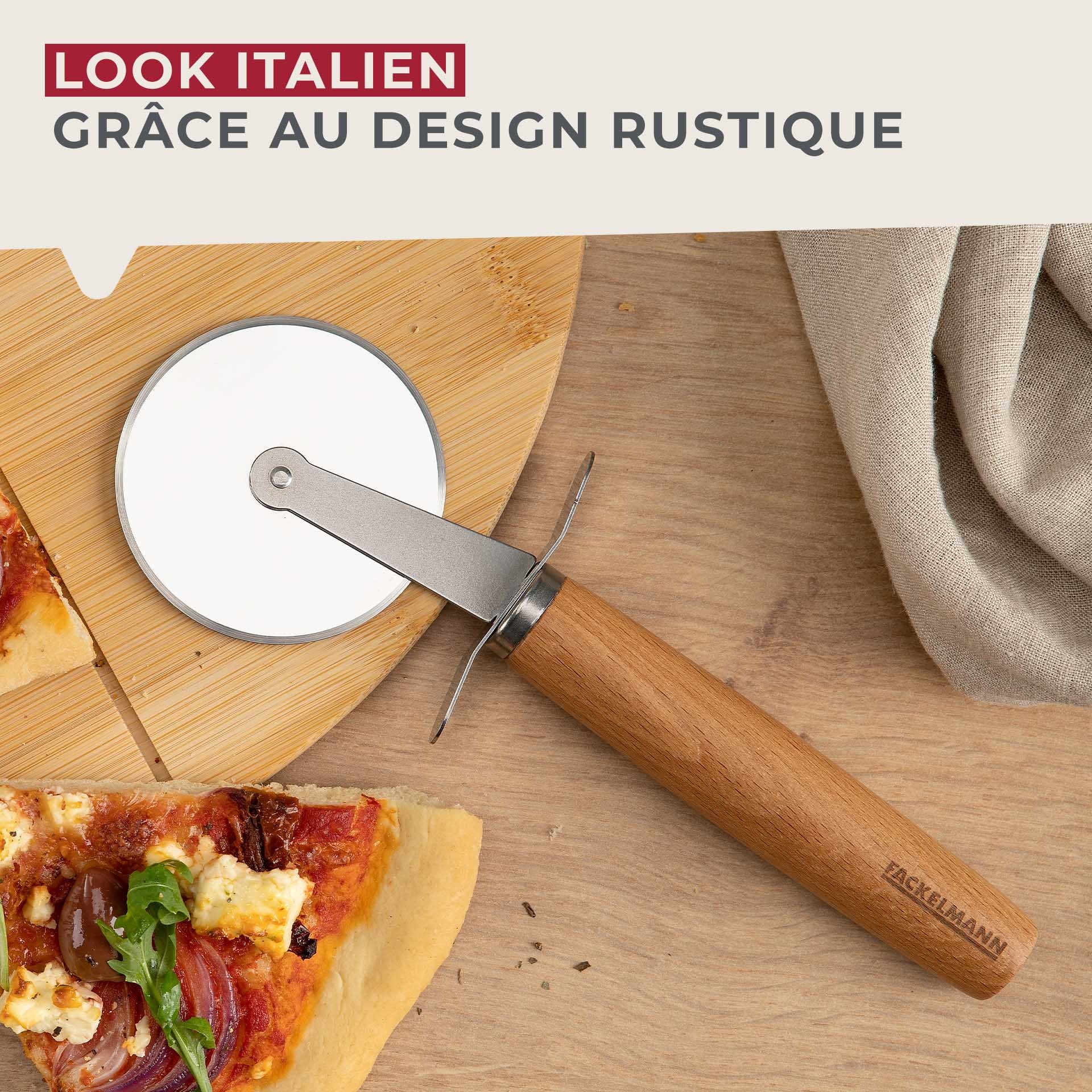 Roulette à pizza manche en bois 31 cm Fackelmann Pizza & Pasta - Image 5