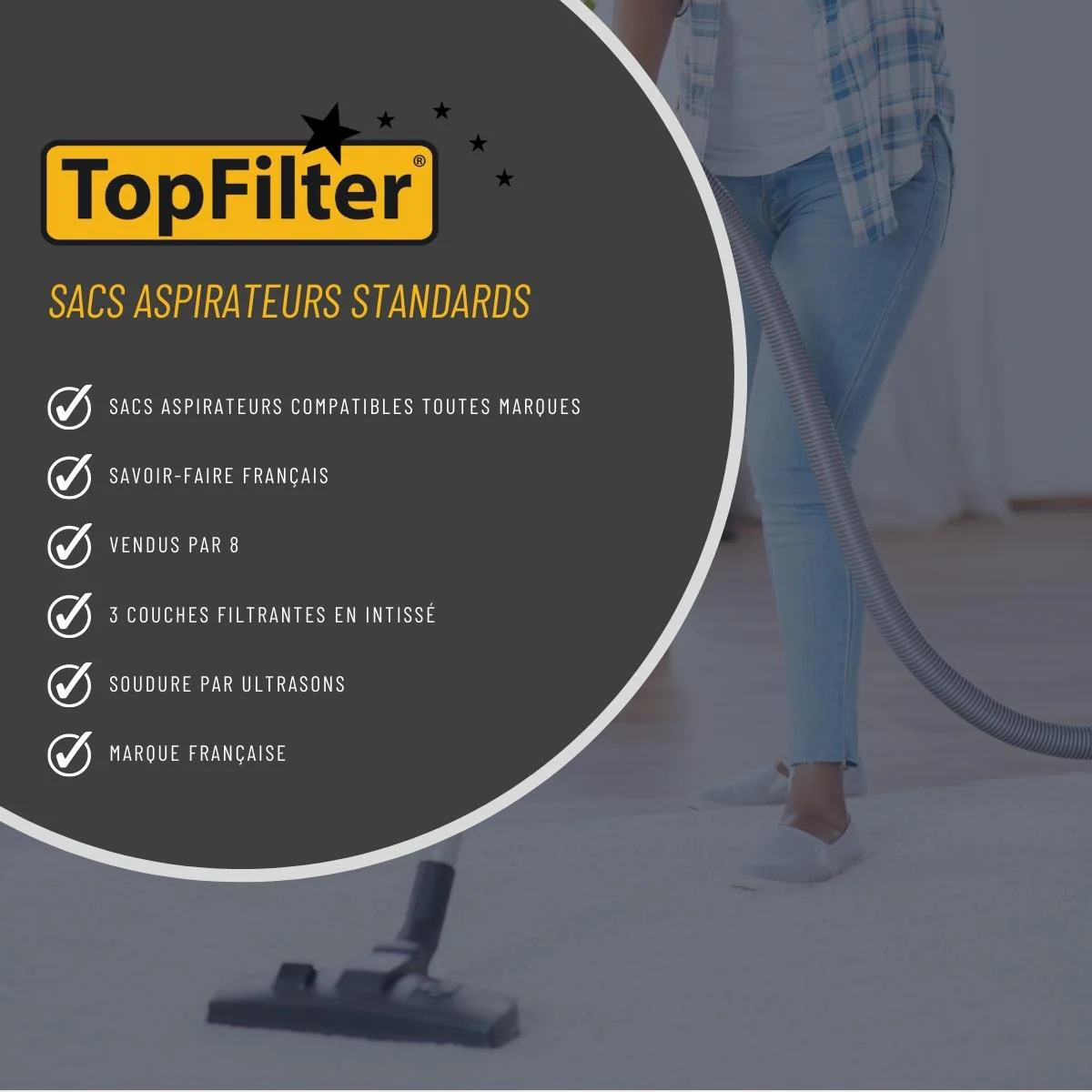Lot de 8 sacs aspirateur Miele TopFilter - Image 4