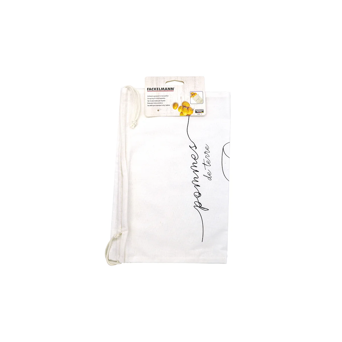 Sac de conservation pour pommes de terre en coton Fackelmann Nature - Image 5