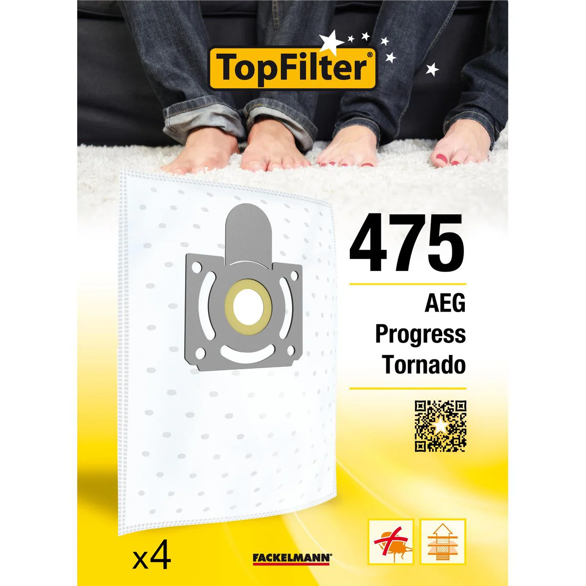 Lot de 4 sacs aspirateur Tornado et AEG TopFilter Premium - Image 9