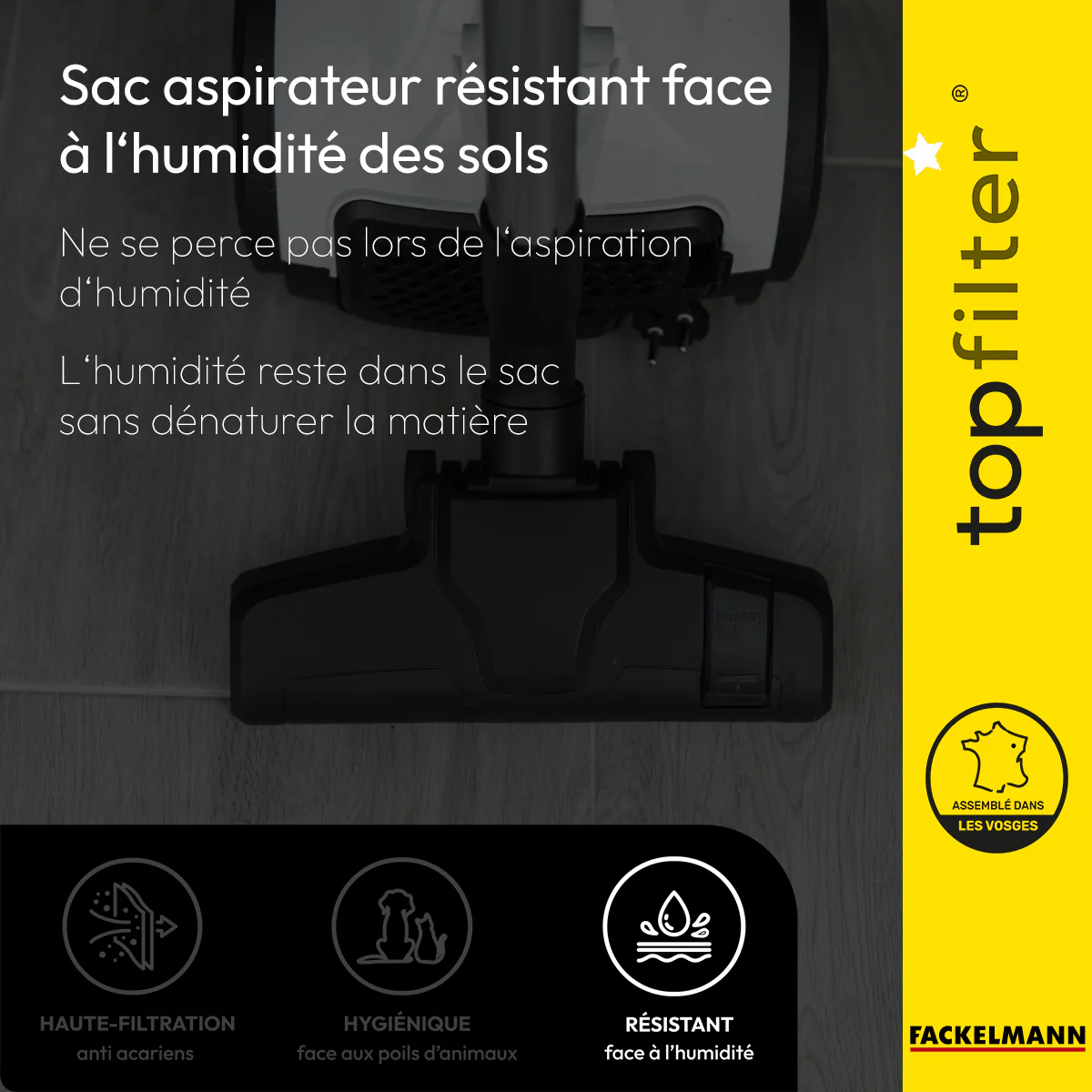 Lot de 4 sacs aspirateur pour Hoover et Elcotec TopFilter Premium - Image 5