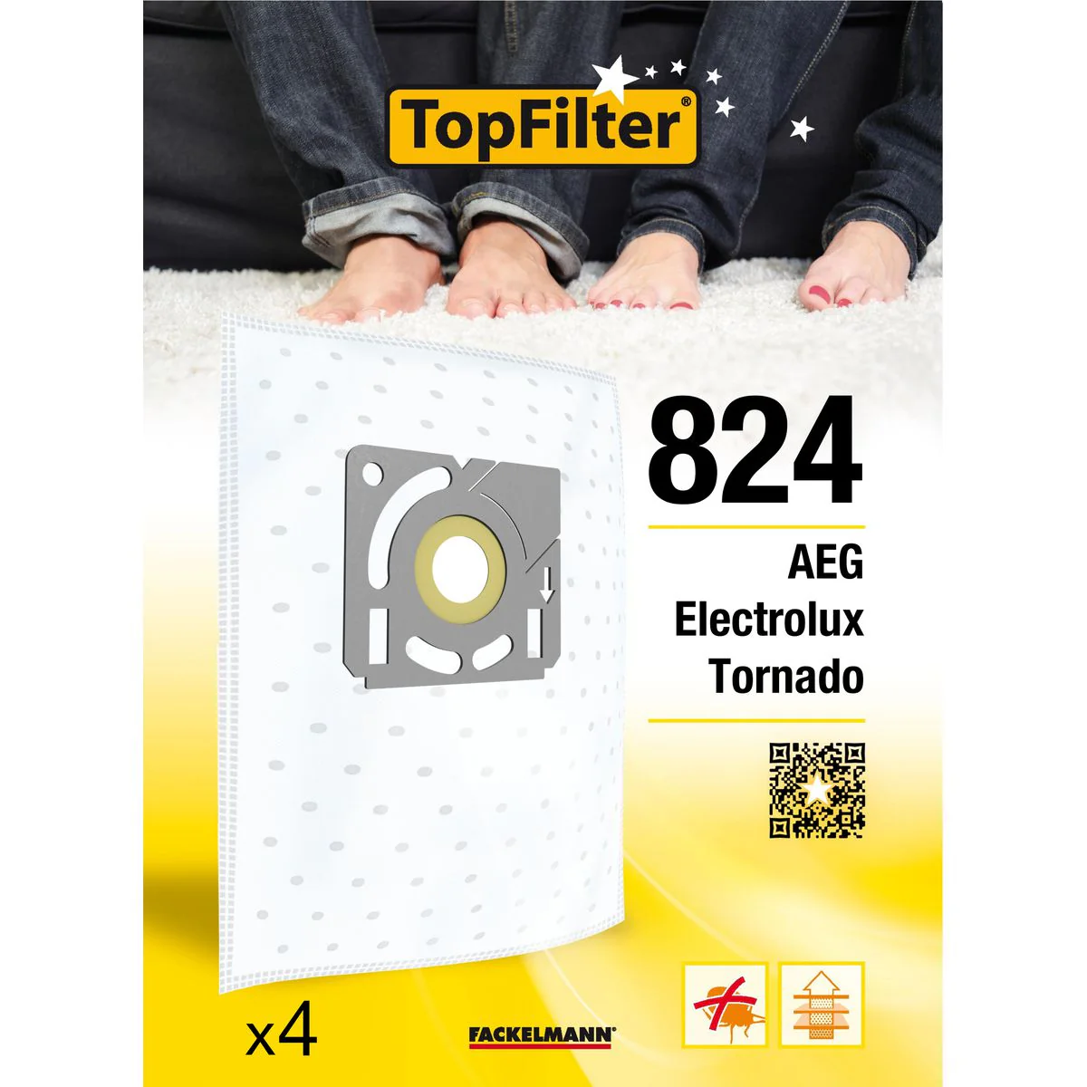 Lot de 4 sacs aspirateur pour Electrolux et Tornado TopFilter Premium - Image 9