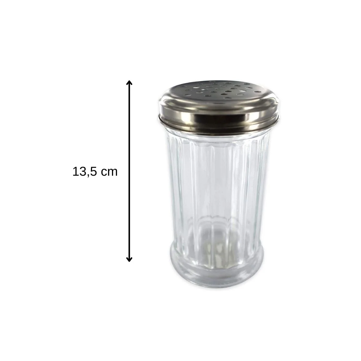 Saupoudreuse à parmesan et sucre glace en verre 13 cm Fackelmann - Image 3