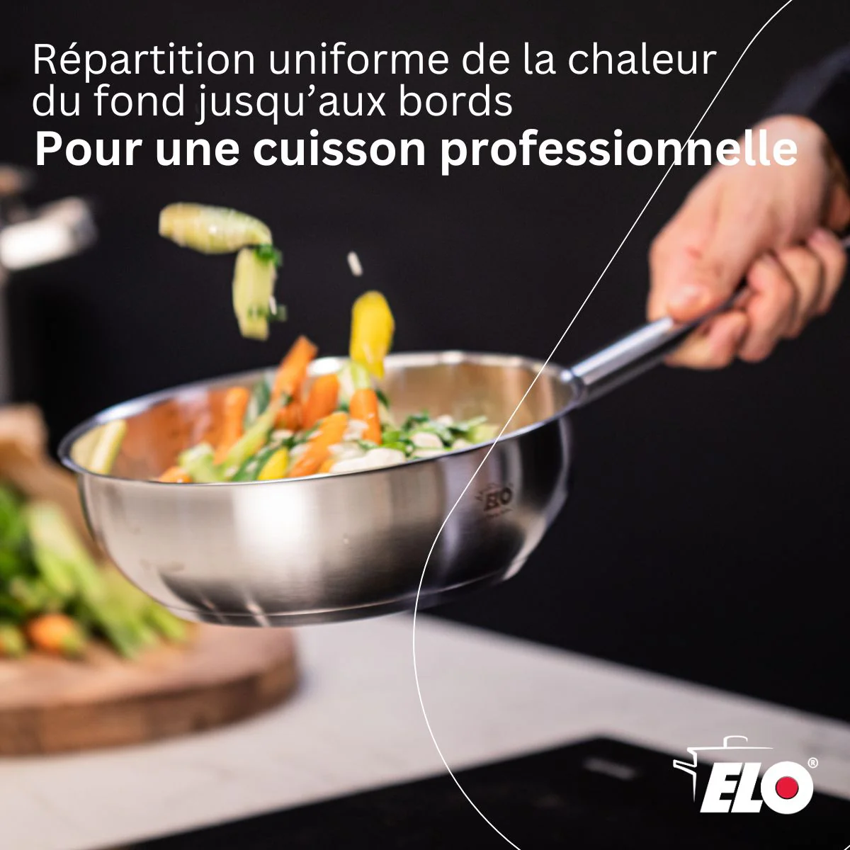 Sauteuse 24 cm en acier inoxydable 18/8 Elo Profi Cuisine - Image 3