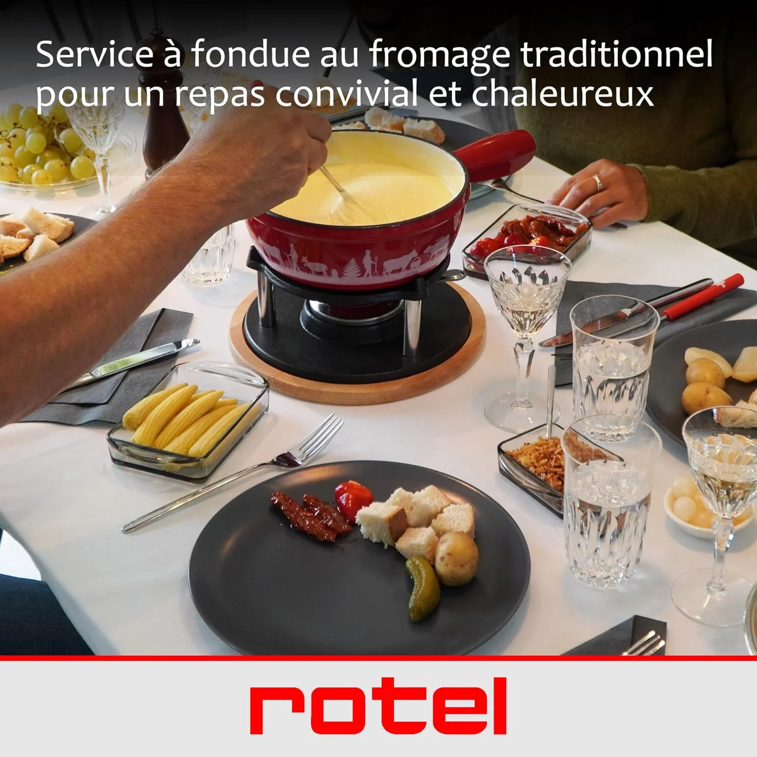Service à fondue au fromage 6 personnes Rotel Swiss Tradition - Image 2