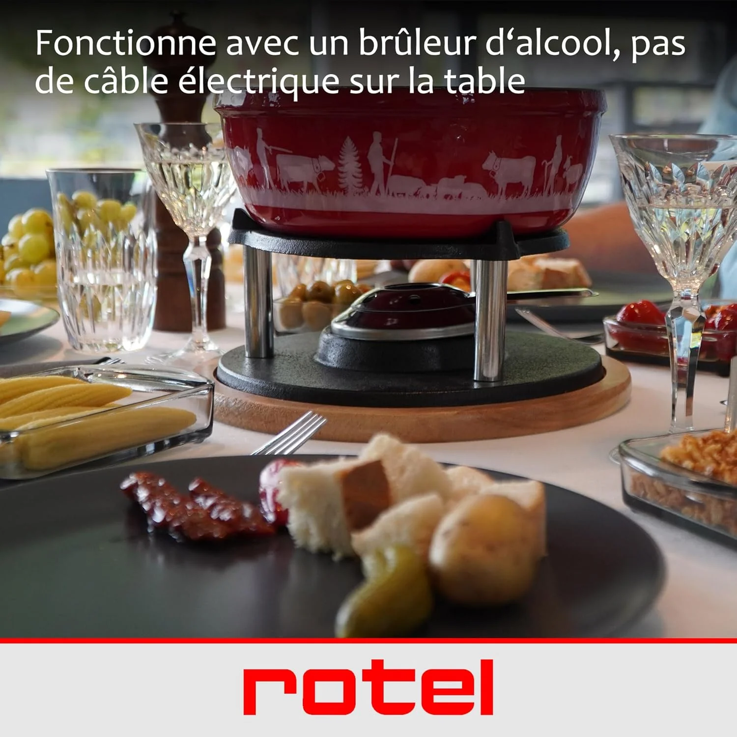 Service à fondue au fromage 6 personnes Rotel Swiss Tradition - Image 4