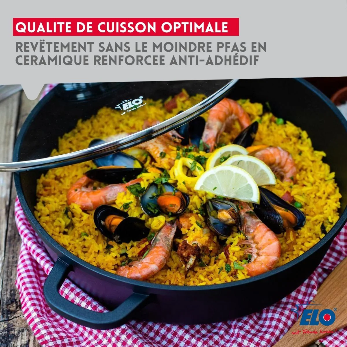 Set de 3 faitouts 16 cm 20 cm et 24 cm sans PFAS avec couvercles en verre Elo Alucast - Image 6