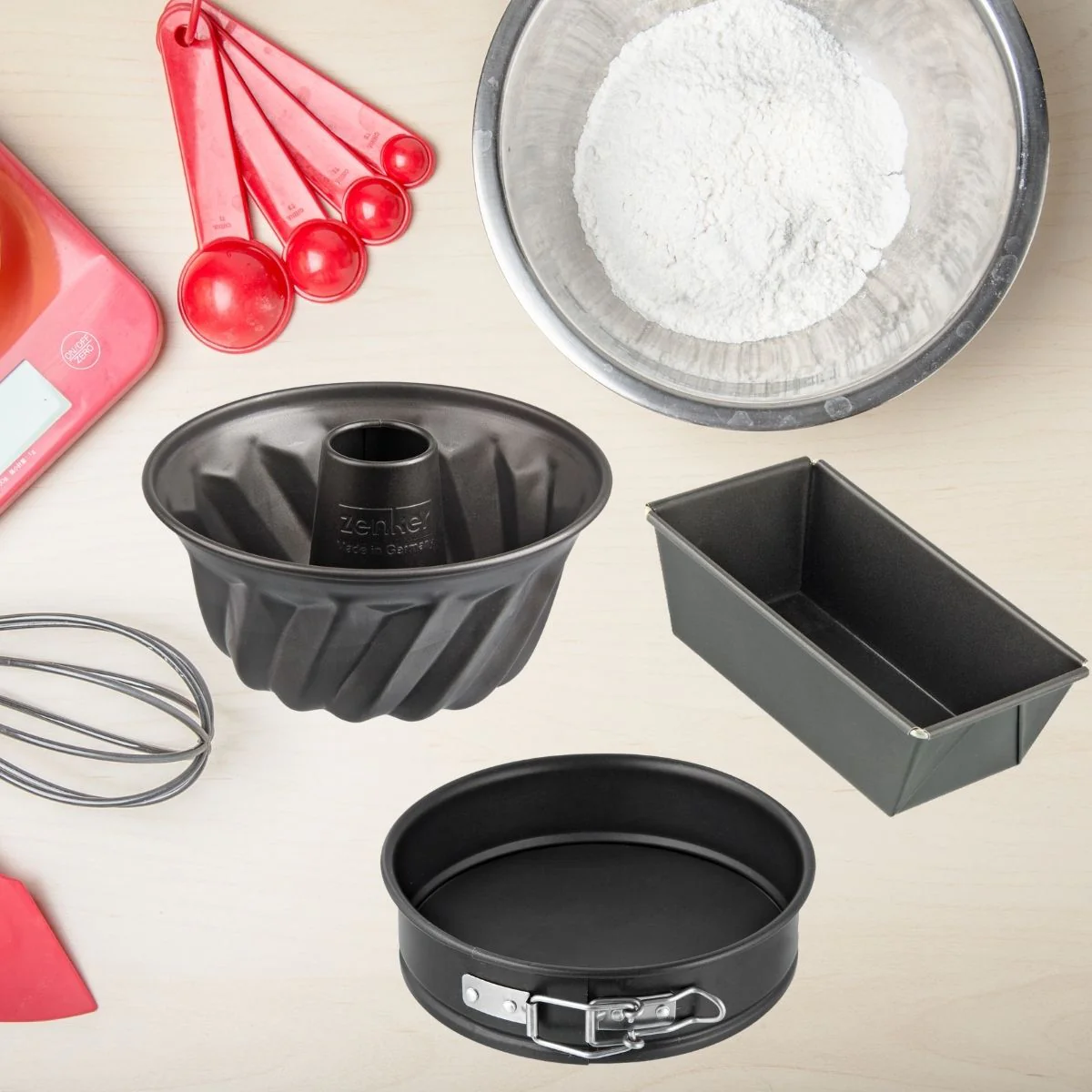 Set de 3 mini moules à cake 15 cm, charnière 16 cm et kouglof 18 cm Zenker Spécial Mini - Image 2