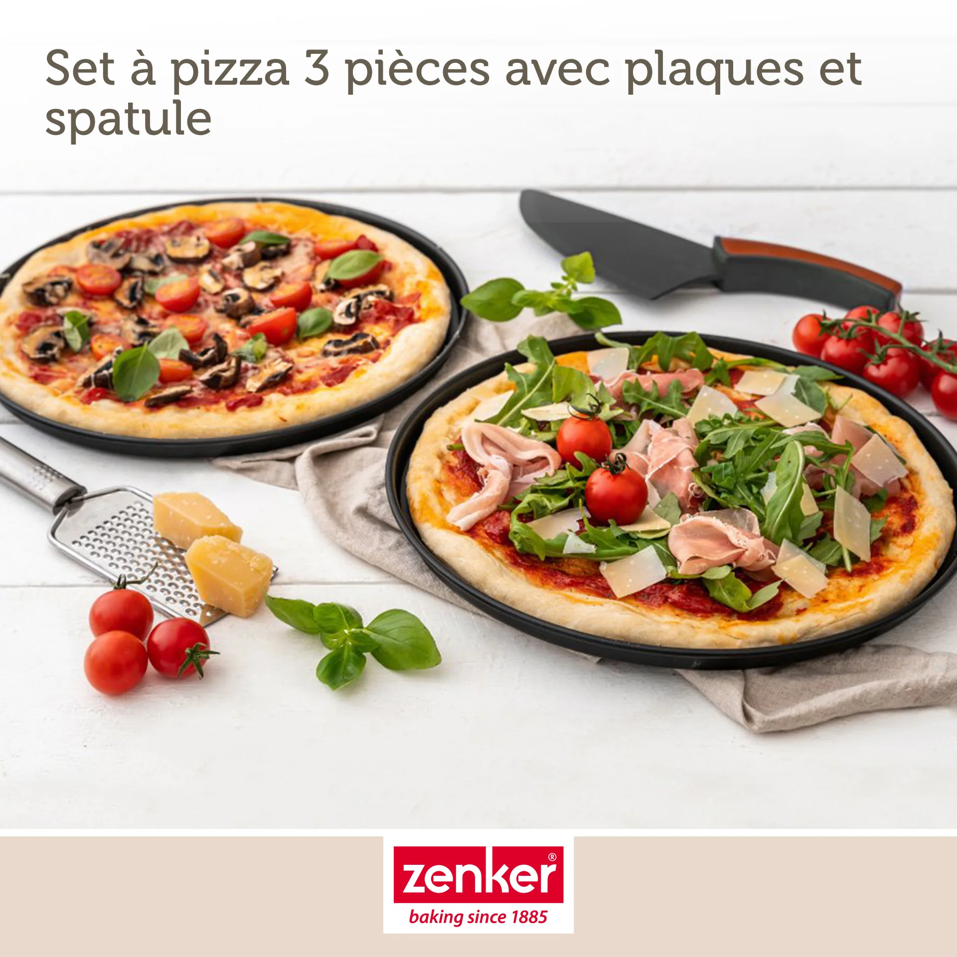 Set à pizza 3 pièces 29 cm Zenker Spécial Countries - Image 4