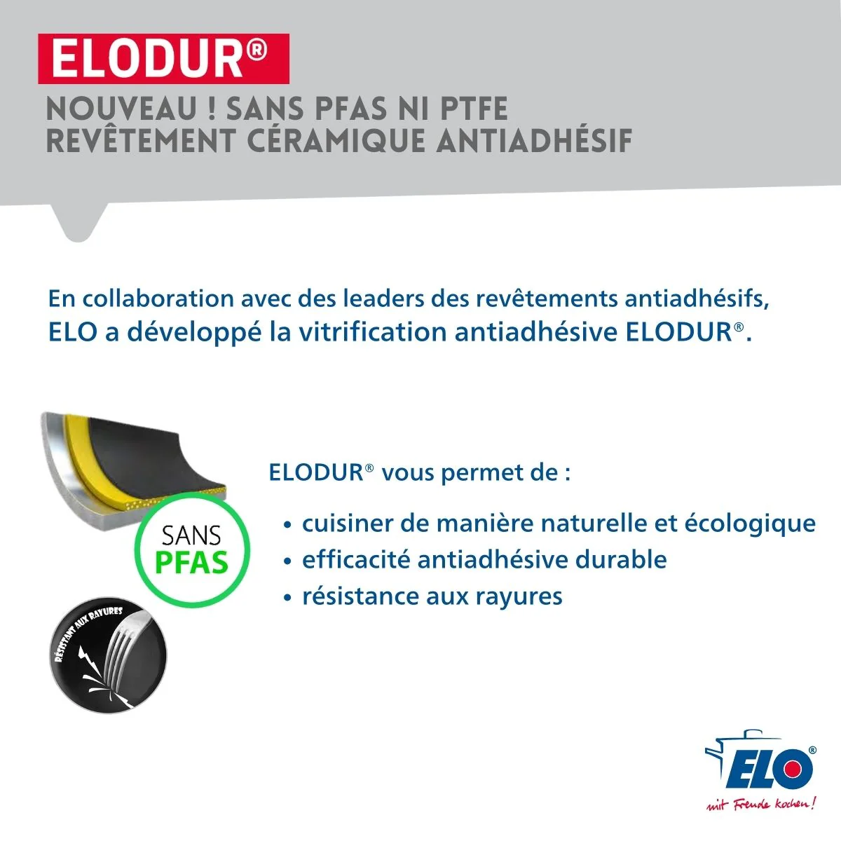 Set de 2 Poêles 28 et 32 cm céramique sans PFAS et 2 couvercles Elo Prima Cucina - Image 6