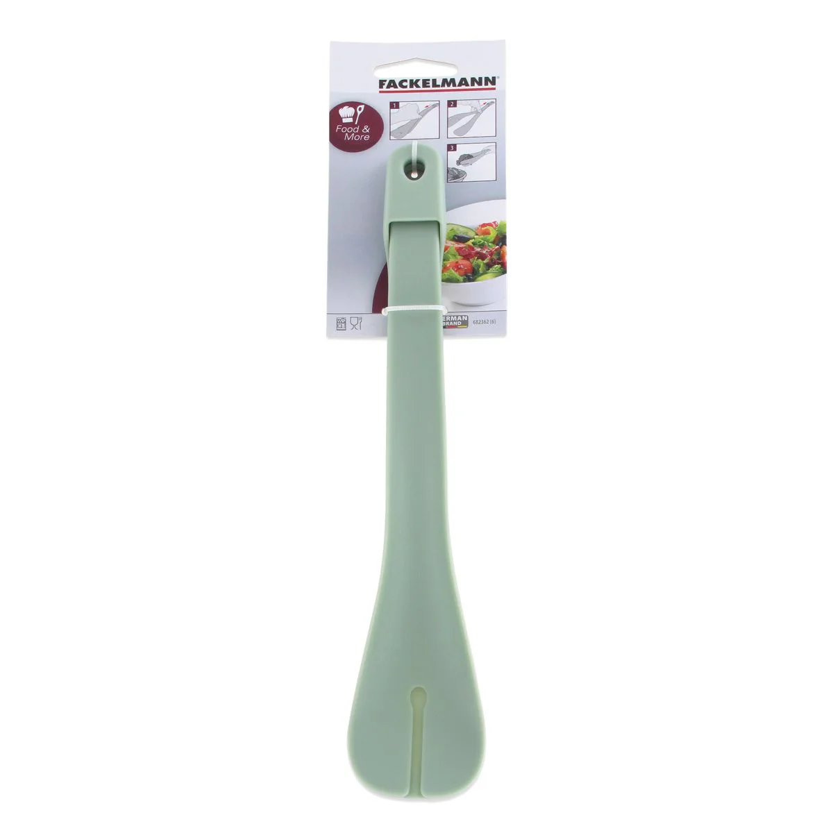 Set de 2 Saladiers en inox de 20,5 cm et 25 cm de diamètre et couverts à salade en plastique Fackelmann - Image 9