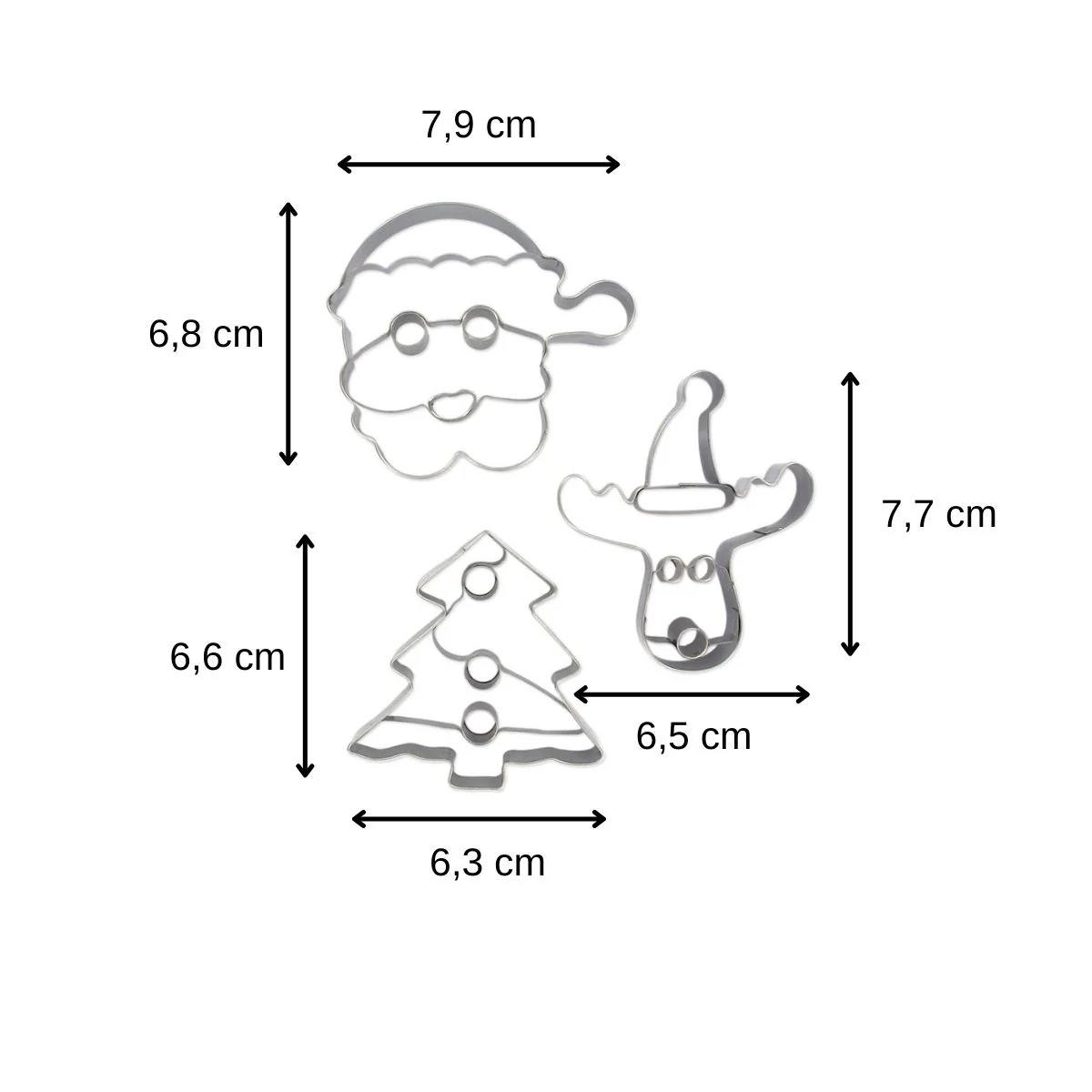 Set de 3 emporte-pièces de Noël Zenker Emporte-pièces - Image 3