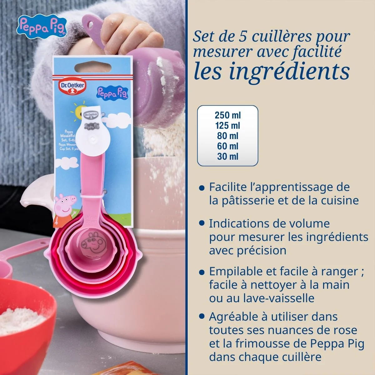 Set de 5 cuillères à mesurer Peppa Pig Dr. Oetker Peppa Pig - Image 3