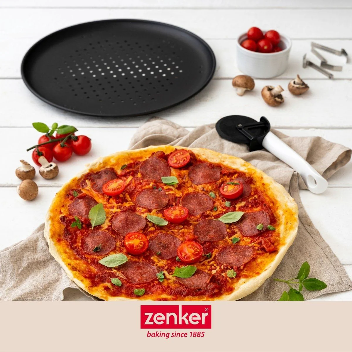 Set de 2 plaques à pizza 32 cm et une roulette à pizza Zenker Special Countries - Image 6
