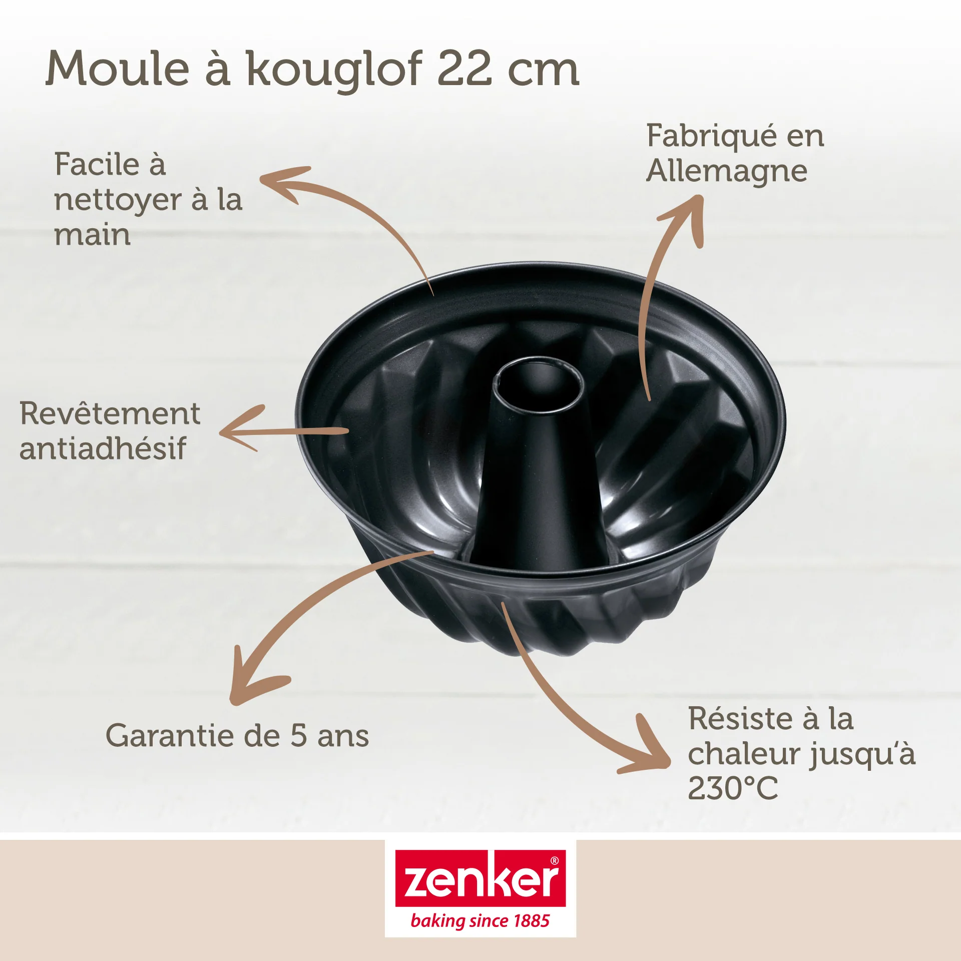 Set de 5 ustensiles de pâtisserie moule à gâteaux 2 bols spatule pâtisserie et verre doseur Black metallic Black mettallic Zenker  Black mettallic - Image 3