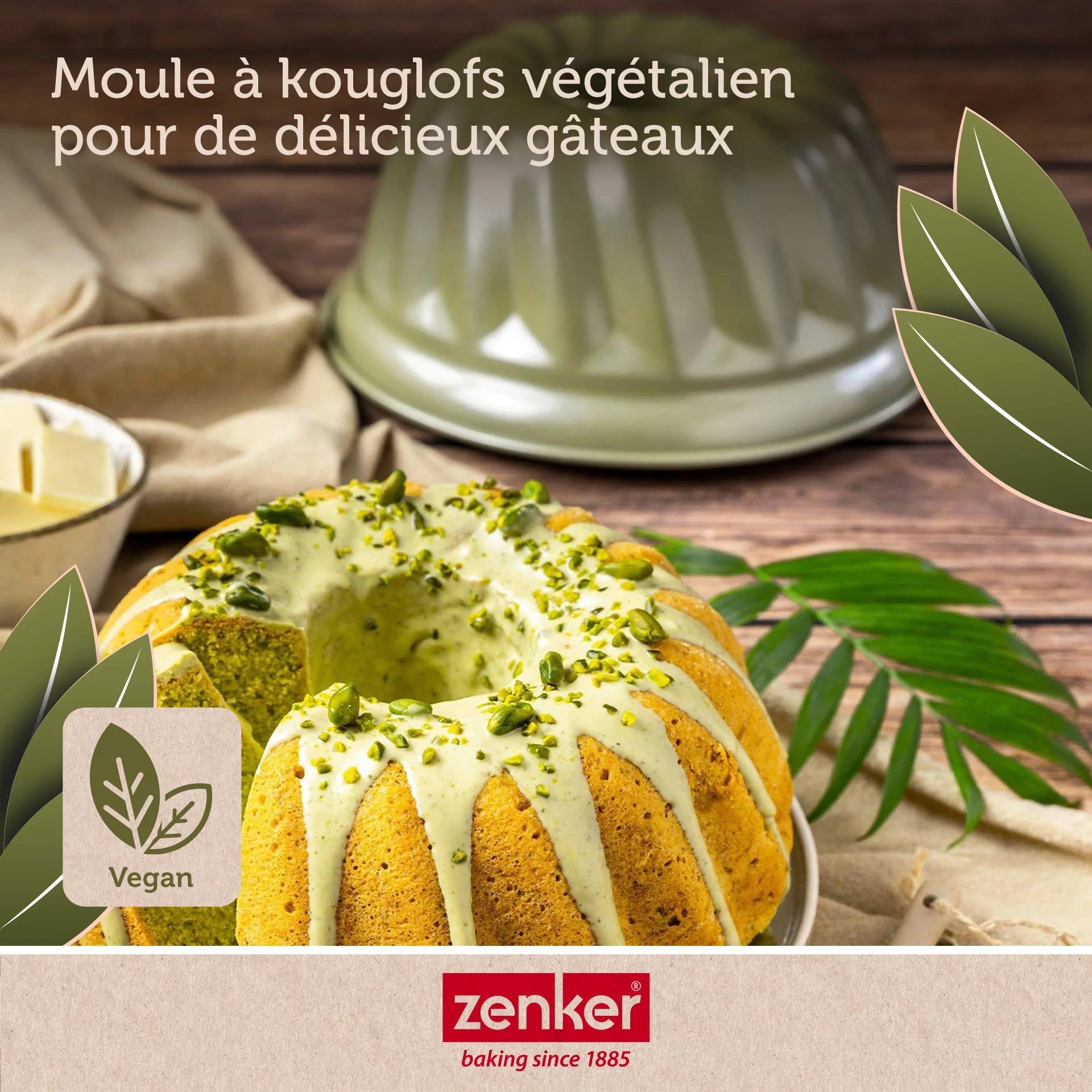 Set de 5 ustensiles de pâtisserie moule à gâteaux bols spatule et verre doseur Zenker Green Vision - Image 2