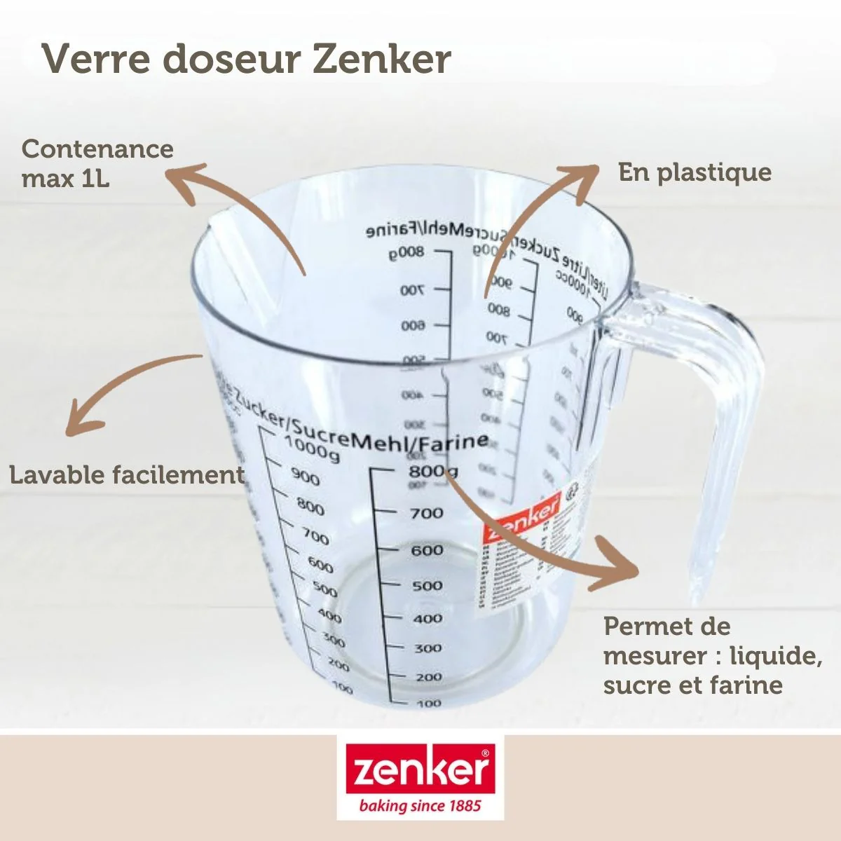Set de 5 ustensiles de pâtisserie moule à gâteaux bols spatule pâtisserie et verre doseur Silicone fibre de verre Silicone fibre de verre Zenker  Silicone fibre de verre - Image 5
