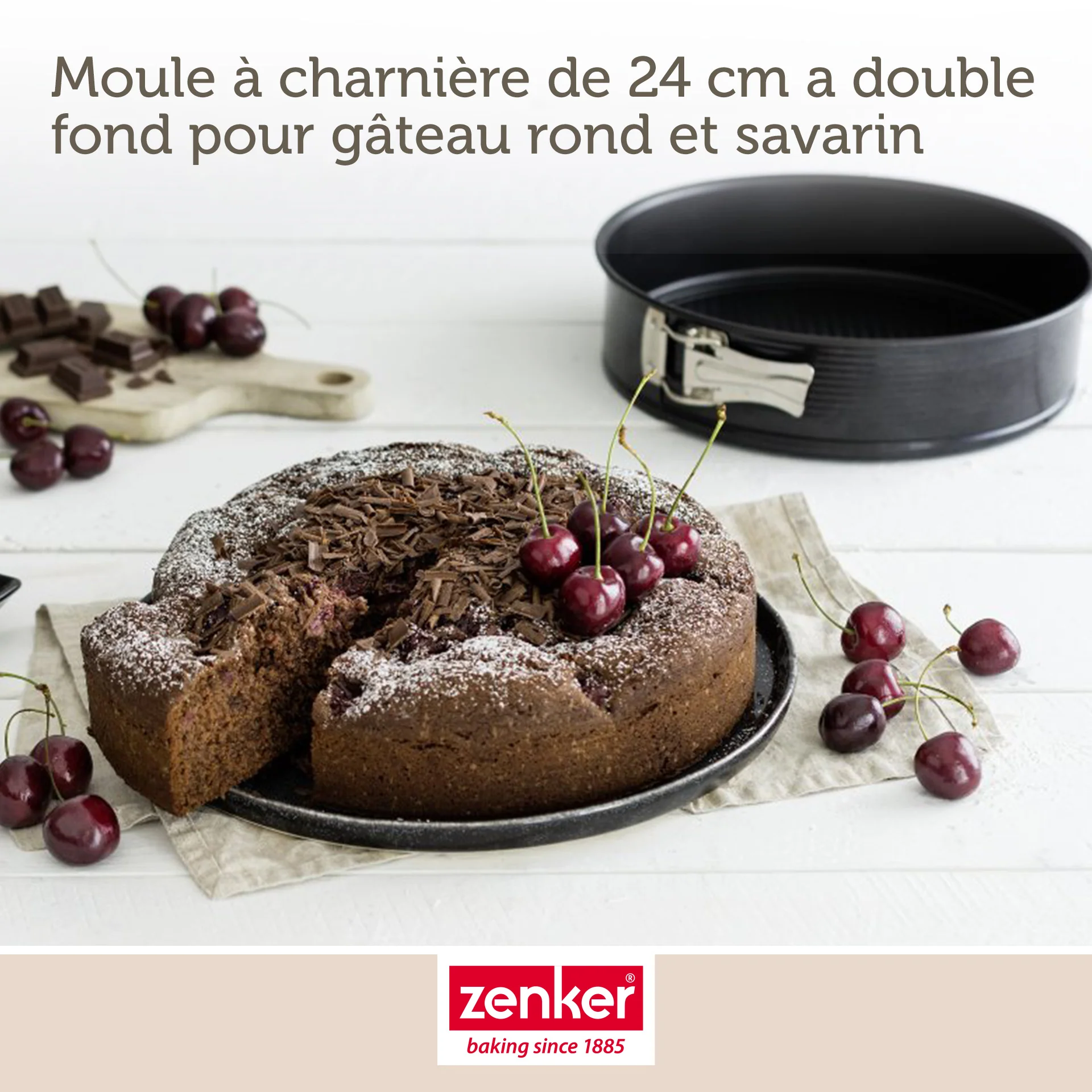 Set de 5 ustensiles de pâtisserie moule à gâteaux bol à mixer spatule en silicone et verre mesureur Black metallic Black mettallic Zenker  Black mettallic - Image 2
