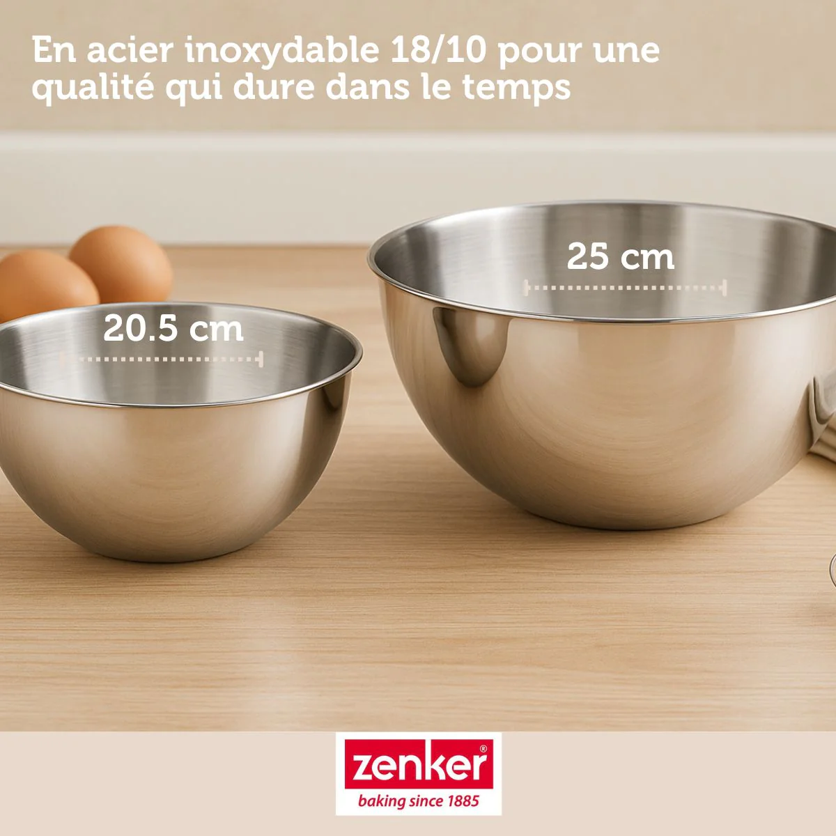 Set de 4 ustensiles de pâtisserie moule à gâteaux bol de mixage et spatule Zenker Green Vision - Image 4