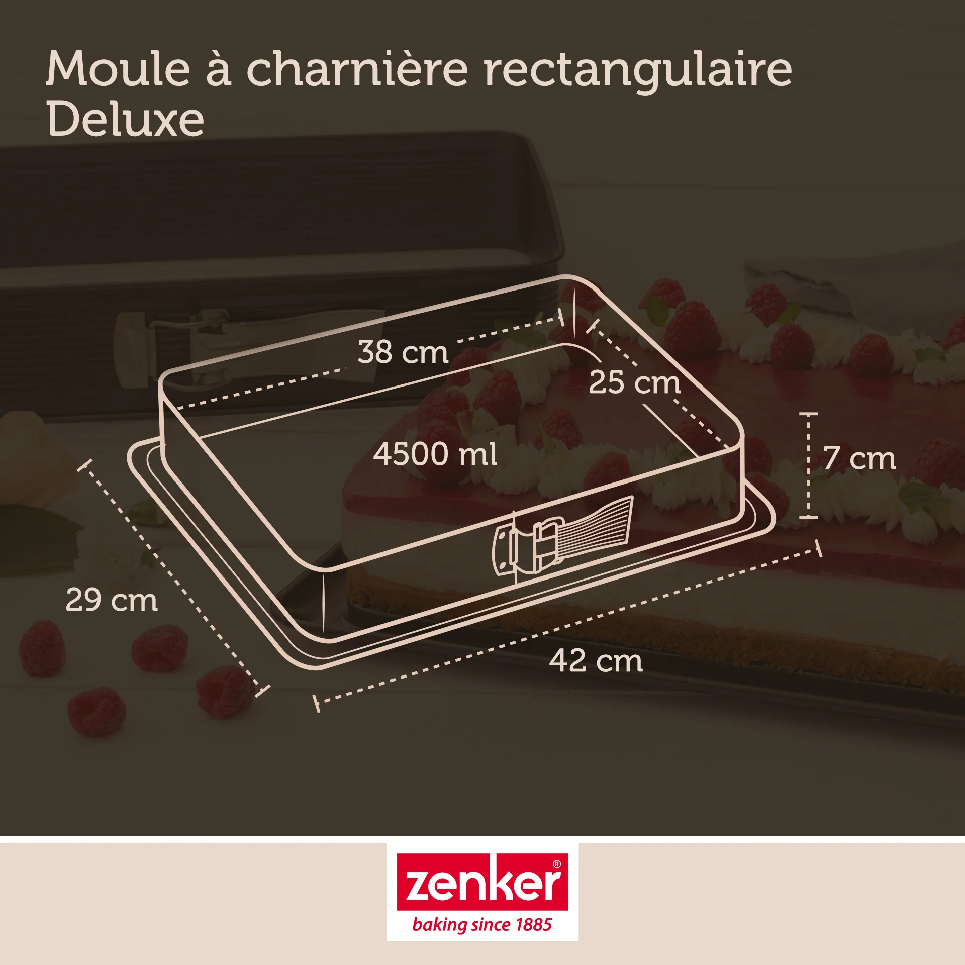 Set de 5 ustensiles de pâtisserie moule à gâteaux 2 bols spatule pâtisserie et verre doseur Zenker Deluxe - Image 3