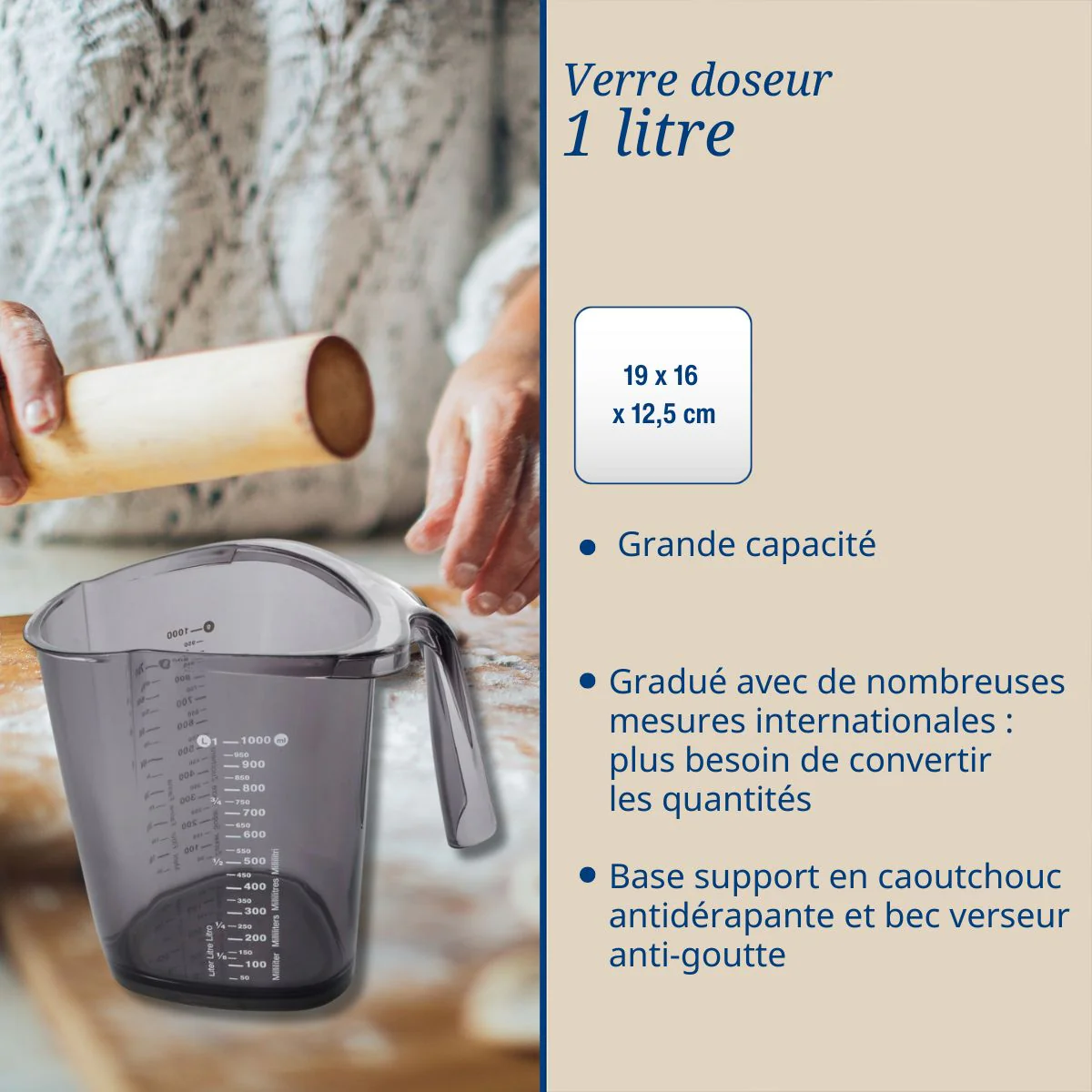 Verre doseur de 1 litre Dr Oetker - Image 3