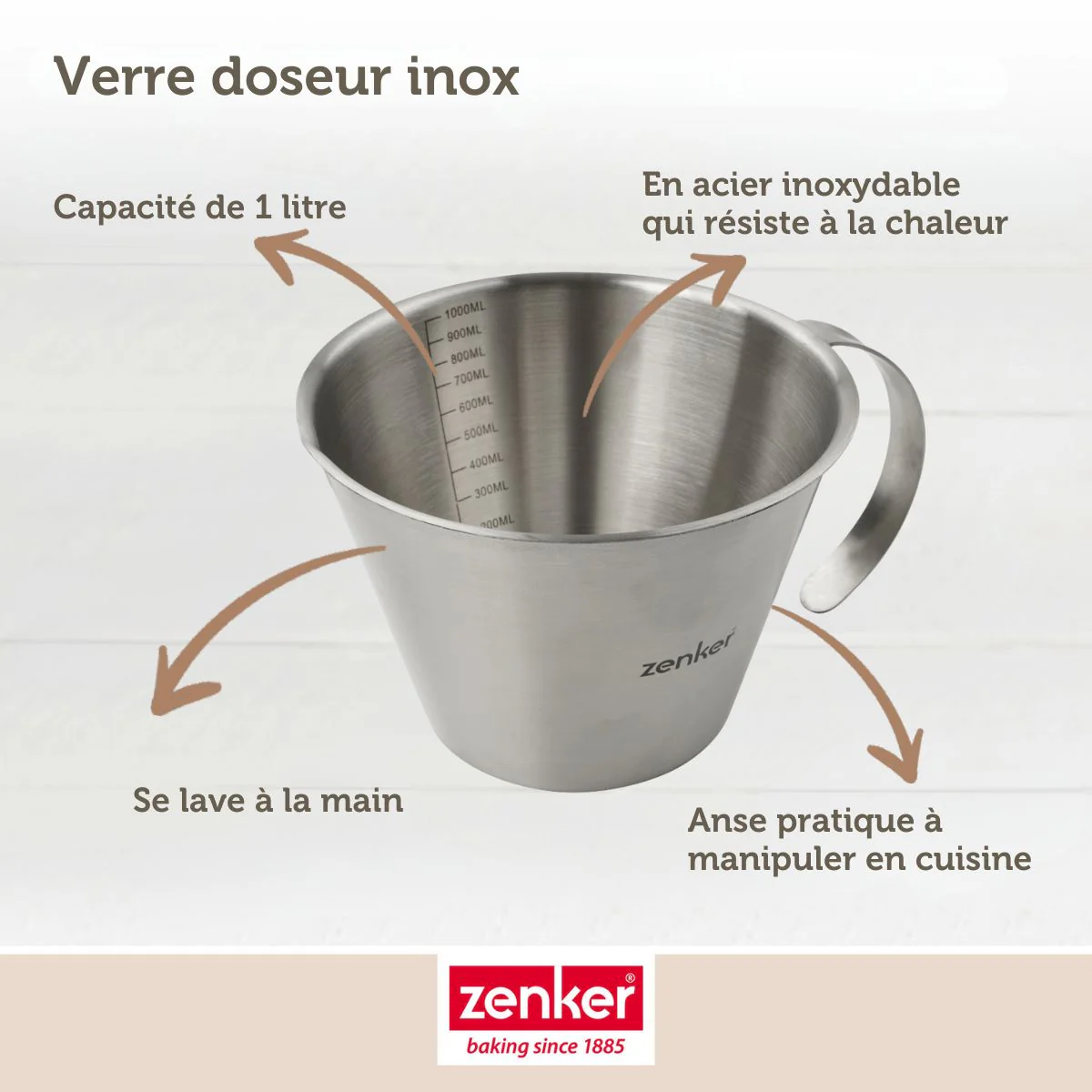 Verre doseur 1 litre Zenker Smart Pastry - Image 6