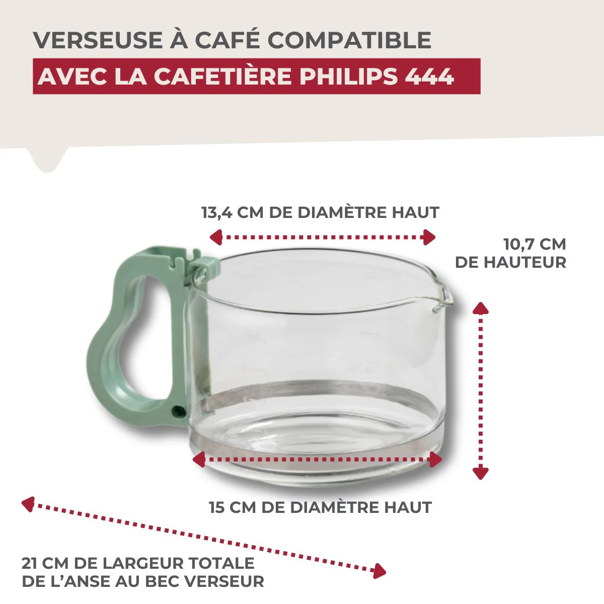 Verseuse à café pour cafetière Philips 444 Fackelmann - Image 4